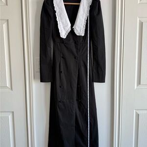 Black Dress with White Collar